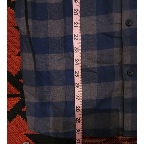 Black Brown 1826 Men's XL Blue & Gray Plaid Button-Down Shirt - Picture 9 of 13